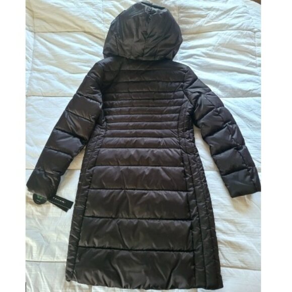 *NWT* Tahari Women's Medium Espresso Puffer Coat - Picture 7 of 7